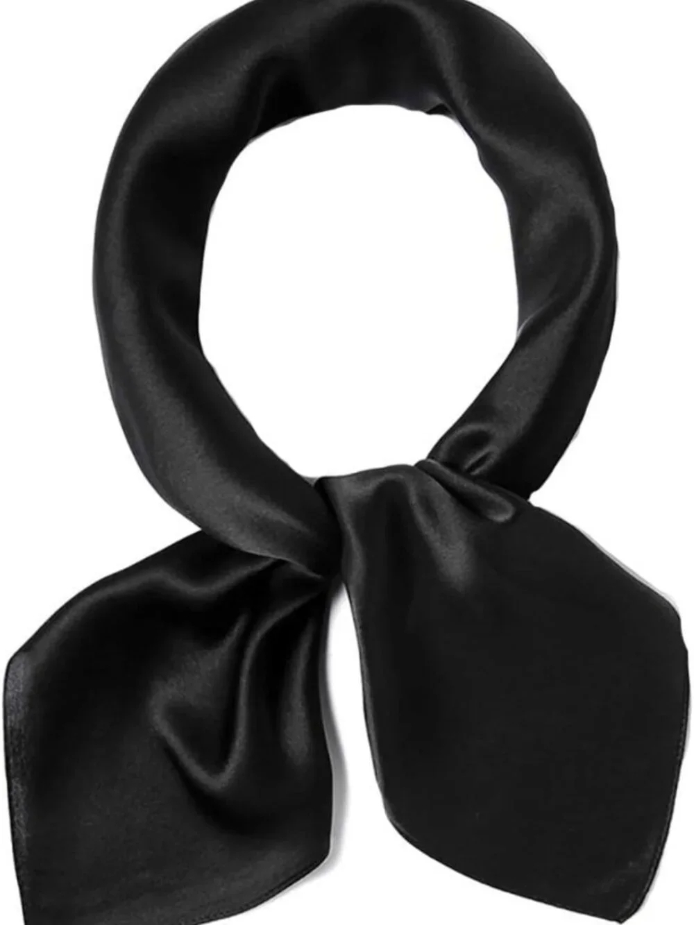 100% Mulberry Silk Square Scarf for Hair - 25.6” Neckerchief, Digital Print